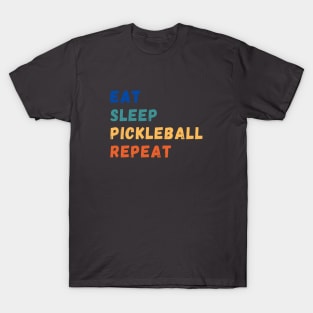 Eat Sleep Pickleball Repeat full retro T-Shirt